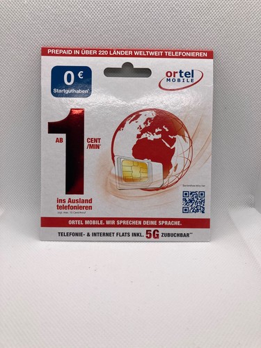 Ortel mobile prepaid sim karte - ortel,