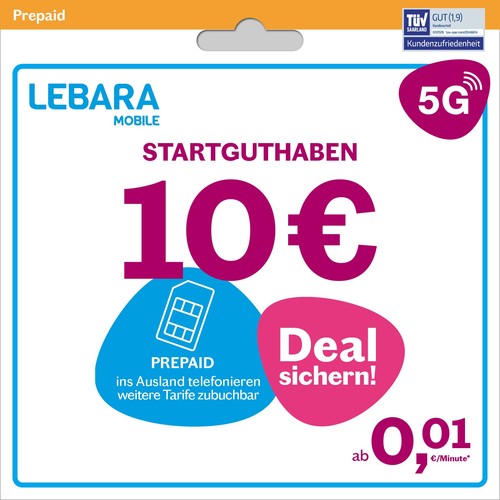 Lebara prepaid sim karte mit - lebara,