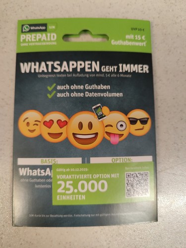 Whatsapp simkarte mit - whatsapp-simkarte, 15€